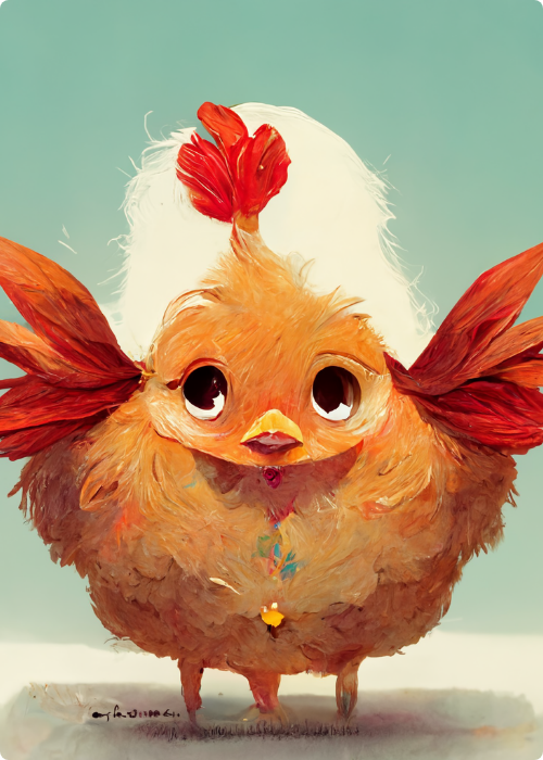 可愛的小雞插畫