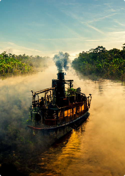 亞馬遜森林上的汽船